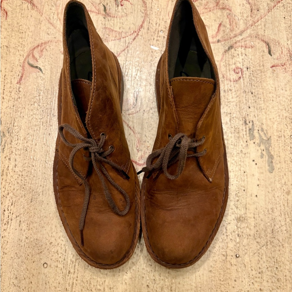 Clarks Bushacre 2 Chukka Boots Leather Brown Ankle Desert - Picture 4 of 8